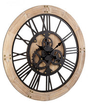 Ticking wooden wall clock