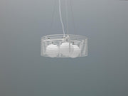 Metal suspension lamp with white lampshade D50xD500x120h cm