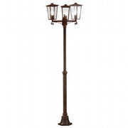 Aluminum Floor Lamp with Transparent Glass Diffusers - Max Height 185mm - IP43 - 3 x 60W Rust