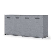 Concrete gray multipurpose living room furniture in melamine wood 180x80x45 cm