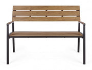 Isak anthracite garden furniture bench