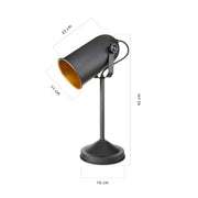 Tokyo MDL3636 black metal directional table lamp