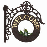 Cast iron welcome plate w-frog cm17,5x3h30,5