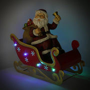 Santa claus metal red sled cm32x17h29