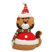 Cat red fabric doorstop cm22x11h40