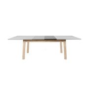 Modern extendable table in gray oak 90 x 160 -240 cm