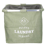 Double folding green fabric basket cm54x34.5h50.5