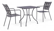 Kelsie Anthracite steel table 70x70 cm
