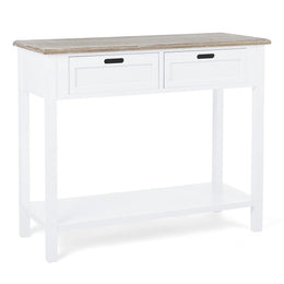 Rustic console Dorotea 2 shabby drawers