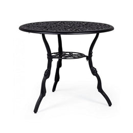 VICTORIA Anthracite aluminum outdoor table diameter 80 x h67 cm
