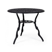 VICTORIA Anthracite aluminum outdoor table diameter 80 x h67 cm