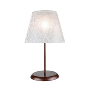 Elva MNG3065 table lamp in metal and embroidery fabric lampshade