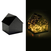 House glass led lantern cm30x29,5h31,5