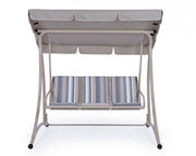 Three-seater steel rocking chair Ivory GRELY 190x120x h185 cm