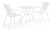 Kelsie white steel table 70x70 cm