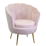 Pink tulip velvet armchair cm73x72h77