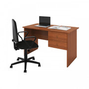 Tiffany Desk Antique Walnut with two drawers h.76x119x64