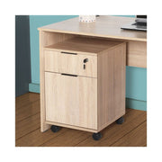 Office drawer unit with wheels, sonoma colour, 41x41xh.61 cm