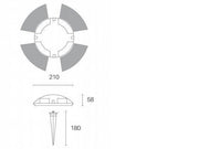 Step light 4W Led 4000K upper line graphite