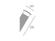 Aluminum Die-Cast Wall Light, Opal Thermoplastic Diffuser, 9W, 920 Lumens, Natural Light, IP65 Graphite