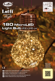 Copper Bulb 180 Micro LED H45cm