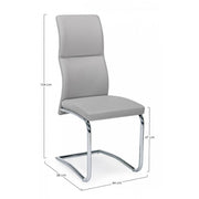 Light gray eco-leather chair THELMA 44x58x h104 cm