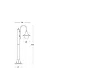 Outdoor Aluminum Die-cast Lamp with Transparent Diffuser - Max Height 150mm - Max Power 60W Black