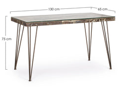 Atlantide concrete and metal desk 130 x 65 cm