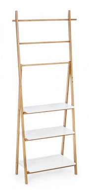 Audrey bamboo and wood shelf with ladder