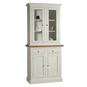 Showcase 2 doors white lacquered shabby chic 95x47x200H