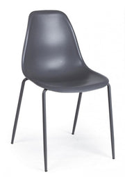 Gray plastic office waiting chair