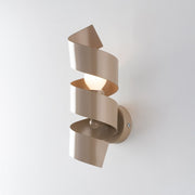 Modern spiral iron wall light one light Taupe 13x h28 cm