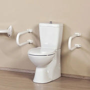 Fixed Safety Handle for Disabled in White Aluminum 52.5 x 21 x 20 cm