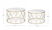 Set of 2 Elenor metal coffee tables