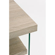 Bilbao wood and tempered glass desk 120x50x76h cm