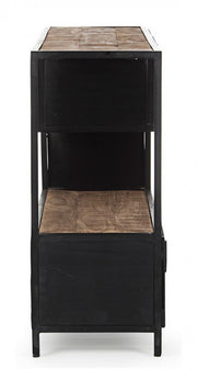 Console 3 doors and 3 shelves Roderic industrial style