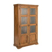 Showcase with 2 brown doors in rustic style wood