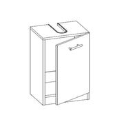 Base unit Solo11 white reversible door