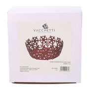 Round red snowflake metal basketcm ø20h7