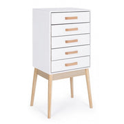 ORDINARY white chest of drawers 5 drawers 88h cm