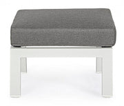 Aluminum ottoman with Kledi lunar cushion