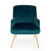 Clelia deep armchair with velvet effect