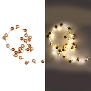 Copper sphere wire light 48 warm white led fixed power supply cm ø4x120