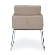Chair with armrests in faux leather Tortora SIXTY 60x54x h80.5 cm