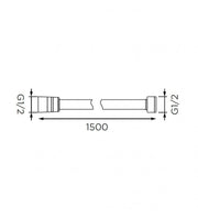 Flexible steel shower 150 cm