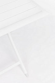 Folding outdoor table in White ELIN aluminum 70x70x h71 cm