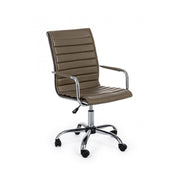 Office armchair with armrests Perth brown in eco-leather