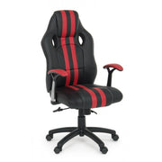 Office armchair with red leatherette Spider armrests
