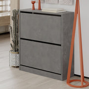 Gray Retro Flip Shoe Cabinet 73 x 26 x 82.5 cm