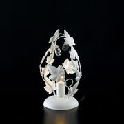 Shabby table lamp in iron six lights White with rhinestones 18x h30 cm ivy